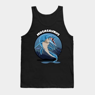 Mosasaurus Prehistoric Design With Background Tank Top